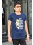 Baskılı Lacivert T-Shirt 4016 1