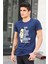 Baskılı Lacivert T-Shirt 4016 2