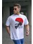 Erkek Desenli Beyaz T-Shirt 5361 1