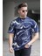 Erkek Desenli Lacivert T-Shirt 5362 1