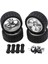 4 Adet 1/14 Rc Araba Lastikleri Lastikler & Tekerlekler Wltoys Için 144001 W / 12MM Hex Gümüş 5