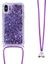 Glitter Quicksand Yumuşak Tpu Telefon Kılıfı Anti-Kayıp Ipi iphone x / Xs - Koyu Mor Kalpler (Yurt Dışından) 2