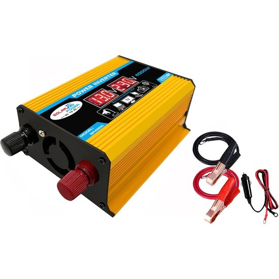 Blesiya 4000 W Araba Power Inverter DC12V - AC220V 50Hz Dönüştürücü Adaptörü Sarı (Yurt Dışından)