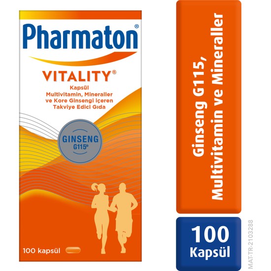 Pharmaton Vitality 100 Kapsül - Ginseng G115, Multivitamin ve Mineraller