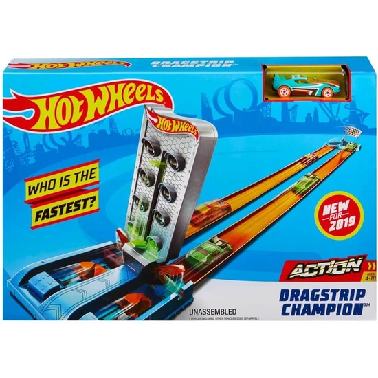 Hot Wheels Şampiyonluk Parkuru Yarış Pisti GBF81 - Dragstrıp Champion