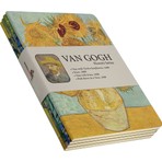 Retronote Van Gogh 4'lü Defter Seti 3  Flowers Series  Çizgisiz 64 Sayfa  10,5X14CM