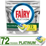 Fairy Platinum Bulaşık Makinesi Deterjanı Tableti / Kapsülü Limon Kokulu 72 Yıkama