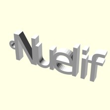 Aldım Geldi Nuelif Kişiye Özel Üretim Zincirsiz Anahtarlık Sevgiliye Eşe Hediyelik Tag Askı Organik Plastikten