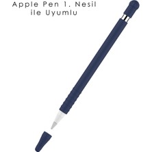 Kyver Apple Pencil 1. Nesil Uyumlu Silikon Koruma Kılıfı Lacivert