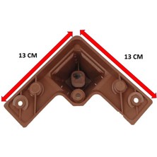 Hobbi Koltuk Kanepe Ayağı Plastik Ayak Baza Ayağı Tv Ünitesi Ayağı Alyans Ayak Ceviz Renk 20 cm 4 Adet