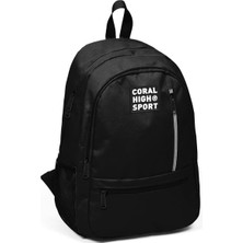 Coral High Sport Siyah Üç Bölmeli Sırt Çantası 23457