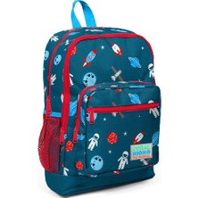 Coral High Kids Lacivert Uzay Desenli USB Şarjlı Kulaklık Çıkışlı Okul Sırt Çantası 23290