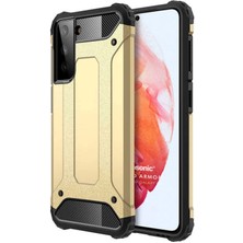 Microsonic Samsung Galaxy S22 Kılıf Rugged Armor Gold