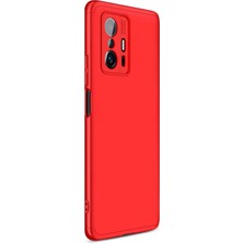 Microsonic Xiaomi Mi 11T Pro Kılıf Double Dip 360 Protective Kırmızı