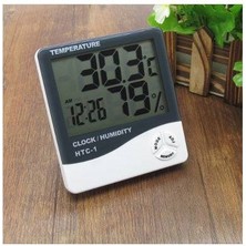 Masho Trend Duvara Asılabilen Saatli Sıcaklık ve Nem Ölçer Termometre Higrometre