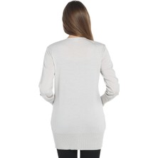 Solo Kristal Taşlı Cepli Taş Düğmeli Uzun Tunik