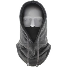 Homyl Termal Polar Balaclava Eşarp Kayak Yüz Maskesi Boyun Isıtıcı Snood Hood Hat Gri (Yurt Dışından)