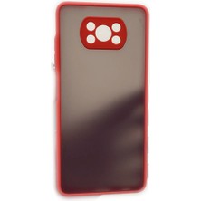 Tria Poco X3 / Poco X3 Nfc Uyumlu Buzlu Görünümlü Tuşları Renkli Mika Kılıf