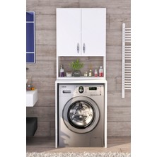 Moonlife Üst Dolaplı Çok Amaçlı Çamaşır Makinesi Dolabı Beyaz