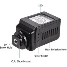 Dacare Mini LED Işık Lambası 3W + 3 Adet Canon Nikon Sony Dslr Kamera Için Renk Filtreleri (Yurt Dışından)