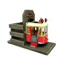 Otantik Çarşı Dekoratif Metal Taksim Tramvay Kalemlik  C0791