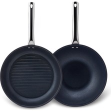 Karaca BioDiamond Steel Plus Wok ve Grill Set