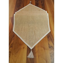 Viemso Dantel Kenarlı Doğal Jüt Runner