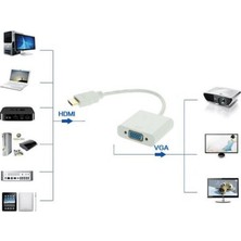 Maxgo 2094 HDMI to Vga Kablo Çevirici Dönüştürücü Adaptör Görüntü