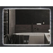 Global Led Mirror 50 x 65 cm Dokunmatik Tuşlu Buğu Çözücü Ledli Banyo Aynası Dekoratif Ayna