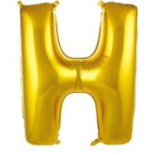 Eğlence Marketi 34 Inç Folyo Harf Balon 76 cm Altın H