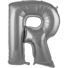 Eğlence Marketi 34 Inç Folyo Harf Balon 76 cm Gümüş R