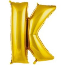 Eğlence Marketi 34 Inç Folyo Harf Balon 76 cm Altın K