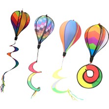 Lovoski 4 Adet 55 '' Sıcak Hava Balonu Windsock Rüzgar Spinner Çim Festivali Bahçe Dekor (Yurt Dışından)