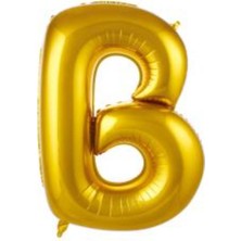 Eğlence Marketi 34 Inç Folyo Harf Balon 76 cm Altın B
