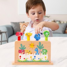 Lovoski Taşınabilir Ahşap Okul Öncesi Çocuklar Için Öğrenme Dinozor Oyuncak Seti - Ahşap (Yurt Dışından)