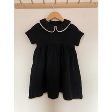 Dude Kids Dion Müslin Elbise-Siyah