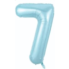 Eğlence Marketi 34 Inç 76 cm Folyo Mavi Rakam Balon 7