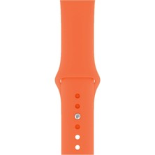 Cekuonline Apple Watch 1 2 3 4 5 6 7 Se 41MM Klasik Silikon Kordon Kayış Kayalık Apricot + Popsoket