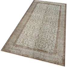 Sempati Halı Klasik Modern Vintage Eskitme El Dokuma Halı 111 x 224 cm F1301
