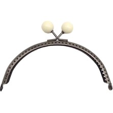 Angel Çanta Aksesuar Cüzdan Klipsi 13 cm Kremtoplu Füme Metalli