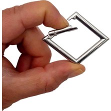 Angel Çanta Aksesuar Kare Yaylı Halka 3.5 x 5.5 cm Gümüş Renk