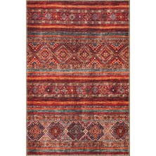 Rugium Konfor Halı Rugium Pera Etnik Desenli Yıkanabilir Halı Pamuk Taban Dokuma Kilim 2322 100 x 150 cm