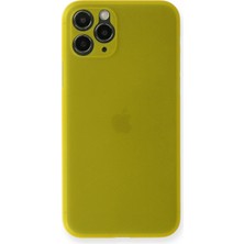 Newface iPhone 11 Pro Max Kılıf Pp Ultra Ince Kapak - Sarı