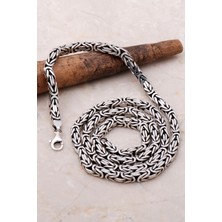 Sümer Telkari Kral Zincir 5 mm 66 cm Gümüş Elişi Erkek Kolye 7148