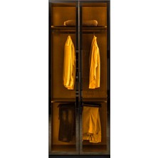 Suare Antrasit 90'lık Askılı Dolap