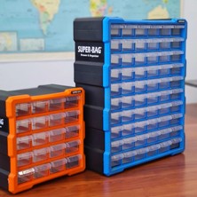 Super Bag Monoblok Çekmece Seti 60'lı Mega Büyük Mono Blok Hobby Organizer Seti Vida Dübel Kutusu