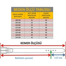 Kar-Pa %100 Deri 2'li Set Kroko Desen Kanvas Pantolon Kemeri 4cm: Siyah-Taba