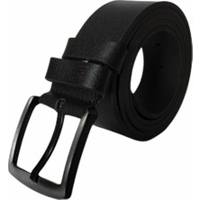 Kar-Pa %100 Deri Battal Çok Uzun Siyah Kot Pantolon Kemeri 4.5cm