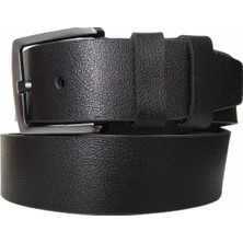 Kar-Pa %100 Deri Battal Çok Uzun Siyah Kot Pantolon Kemeri 4.5cm