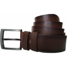 Kar-Pa %100 Deri Battal Çok Uzun Kahverengi Kot Pantolon Kemeri 4.5cm